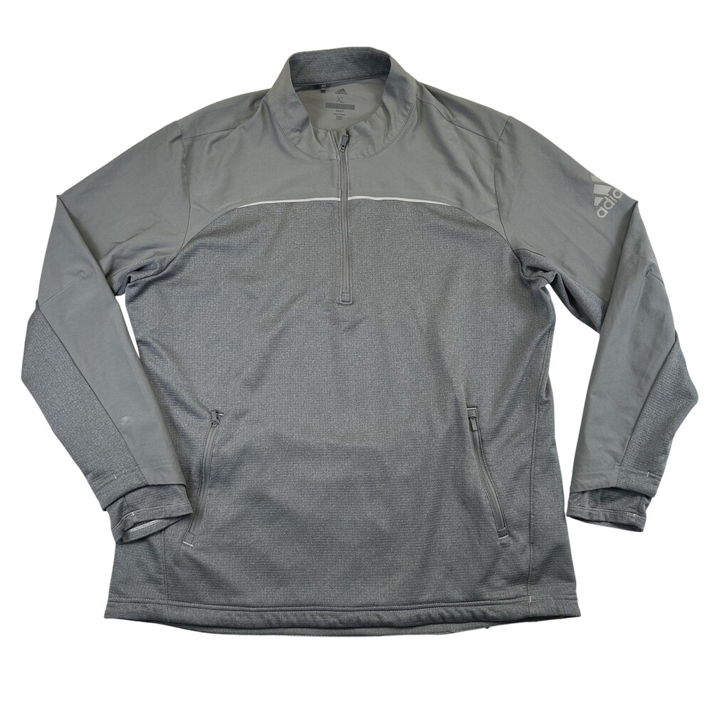 Adidas Jacket Mens XL Golf Go To Adapt 1/4 Zip Windbreaker Softshell Pockets